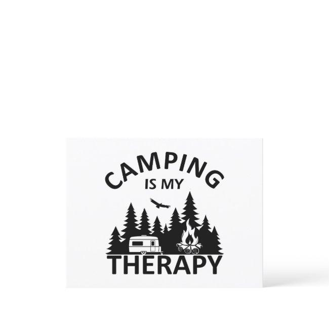Camping Is My Therapy Funny Camper Slogan Holiday Postinvitations