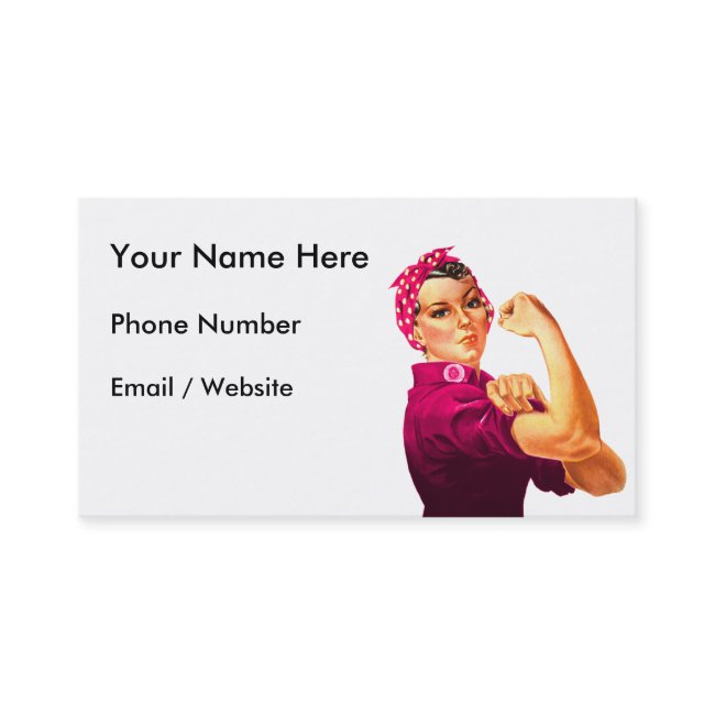 Cancer Awareness Rosie The Riveter Business Invitations