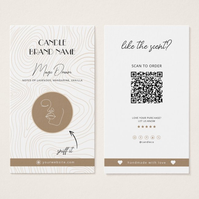 Candle Scent Invitations, Candle Samples Insert