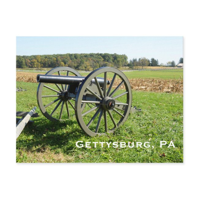 Cannon On The Gettysburg Battlefield Postinvitations