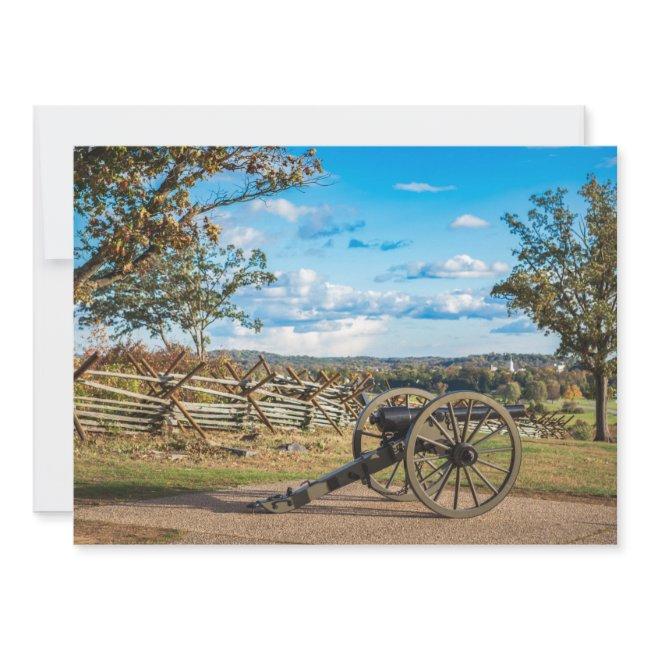 Canons At Gettysburg Invitation