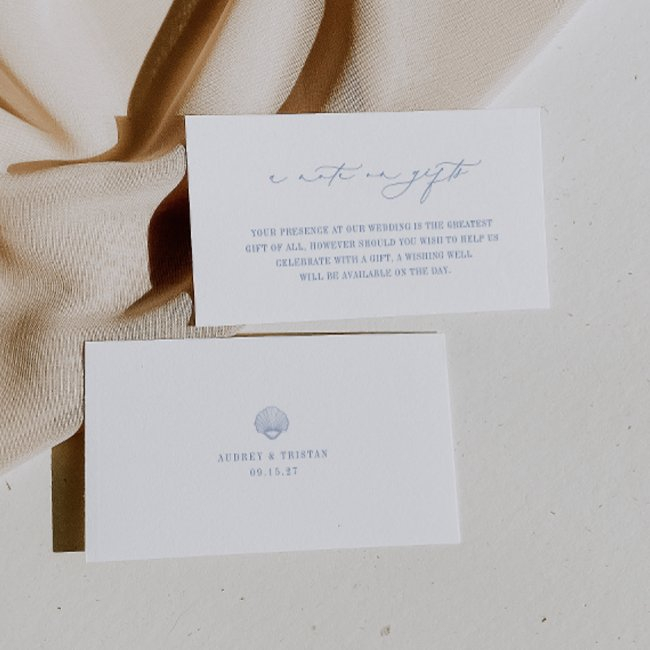 Cape Cod Coastal Wedding A Note On Gifts Enclosure Invitations