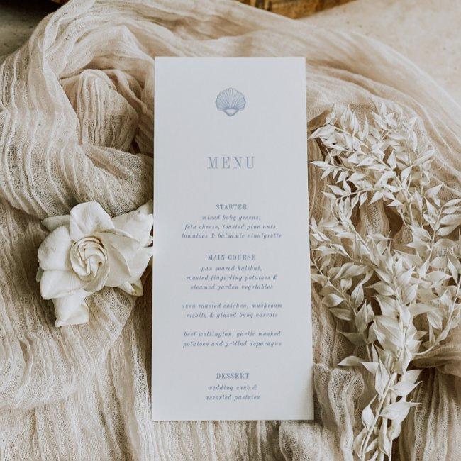 Cape Cod Seashell Wedding Menu
