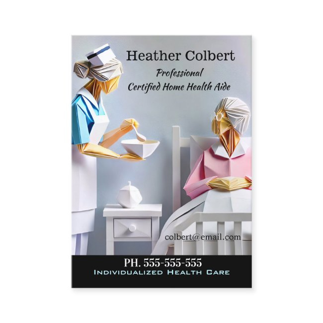 Caregiver Lets Help You Professional Business Invitations