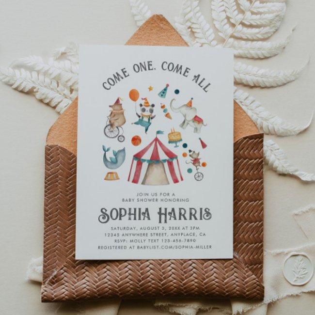 Carnival Baby Shower Invitation | Circus Shower