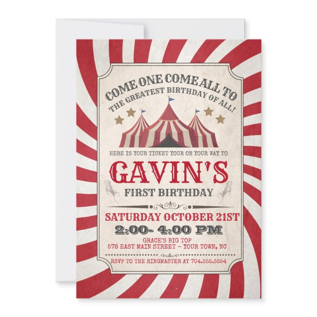 Carnival Birthday Invitation