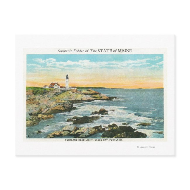 Casco Bay View Of The Portland Head Lighthouse Postinvitations