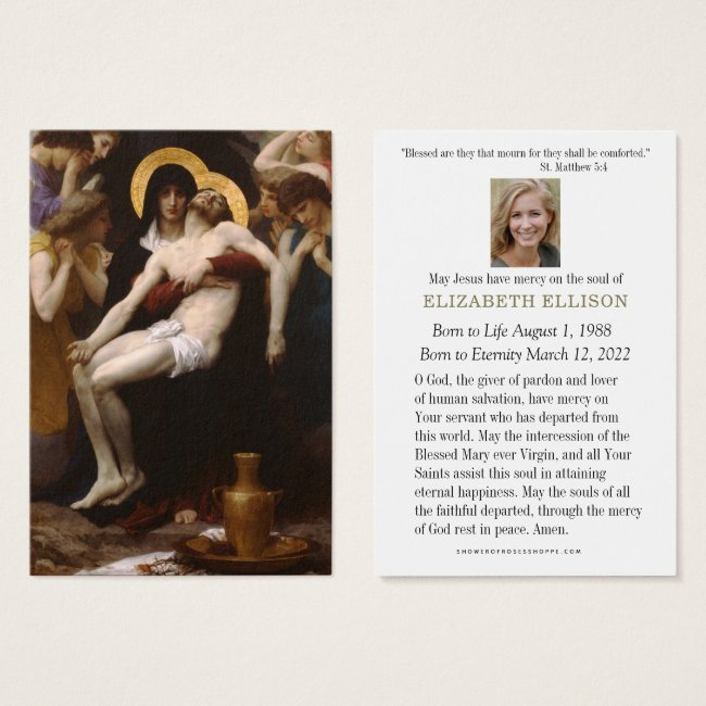 Catholic Funeral Memorial Jesus Mary Pieta