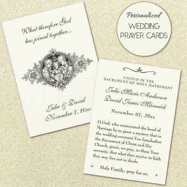 Catholic Wedding Favor Holy Family Remembrance Business Invitations