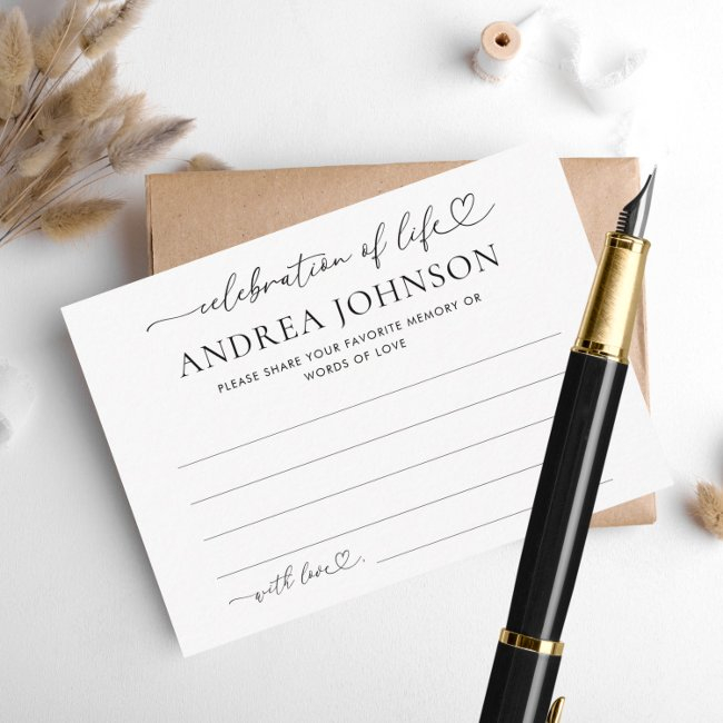 Celebration Of Life Memorial Share A Memory Invitations