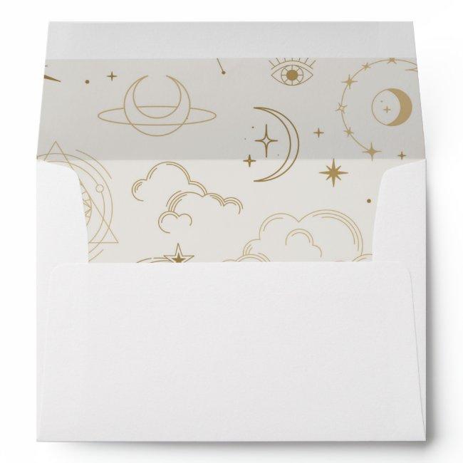 Celestial Mystical Star Sign Wedding Envelope