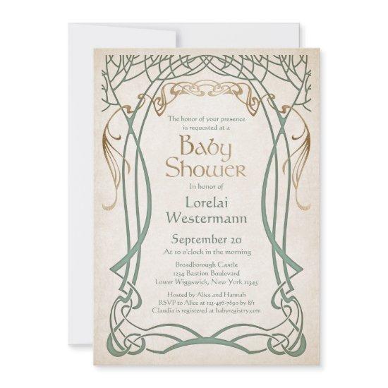 Celtic Fantasy Baby Shower Invitation