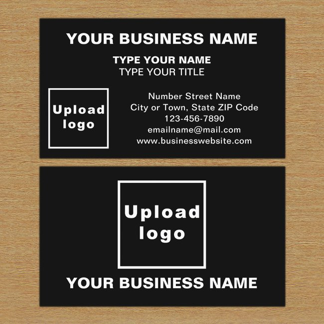Center Aligned Style Black Business Invitations