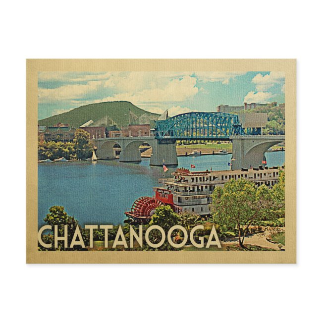 Chattanooga Tennessee Vintage Travel Postinvitations
