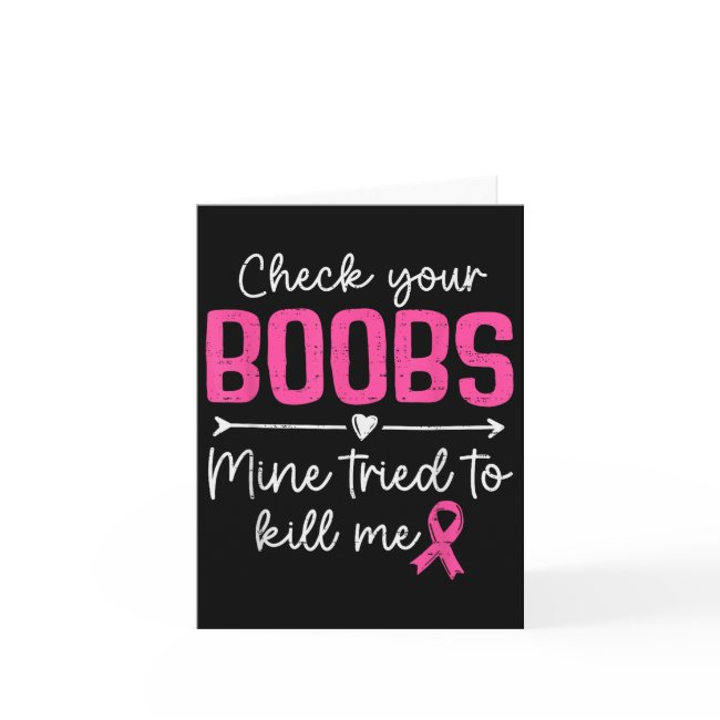 Check Your S Breast Cancer Awareness Survivor Supp Invitations