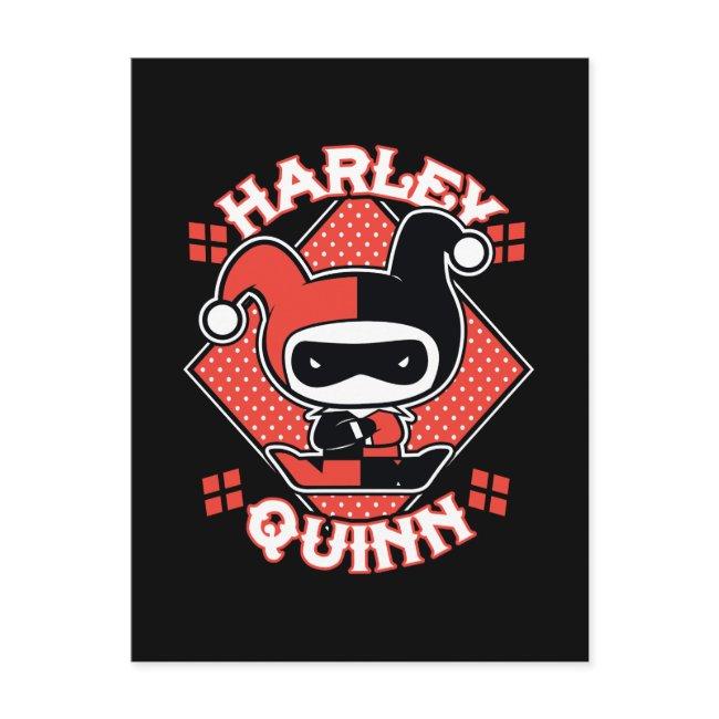 Chibi Harley Quinn Splits Postinvitations
