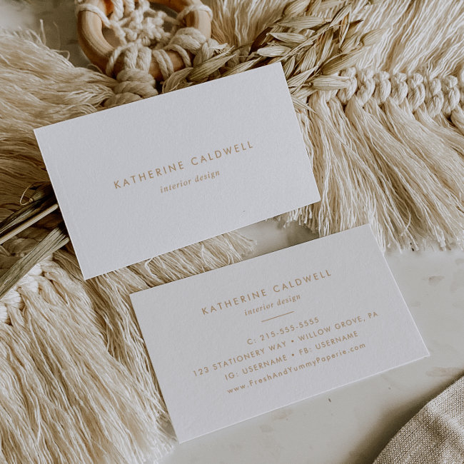 Chic Gold Typography Business Invitations