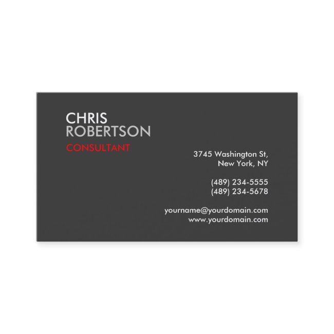 Chic Gray Red Attractive Business Invitations