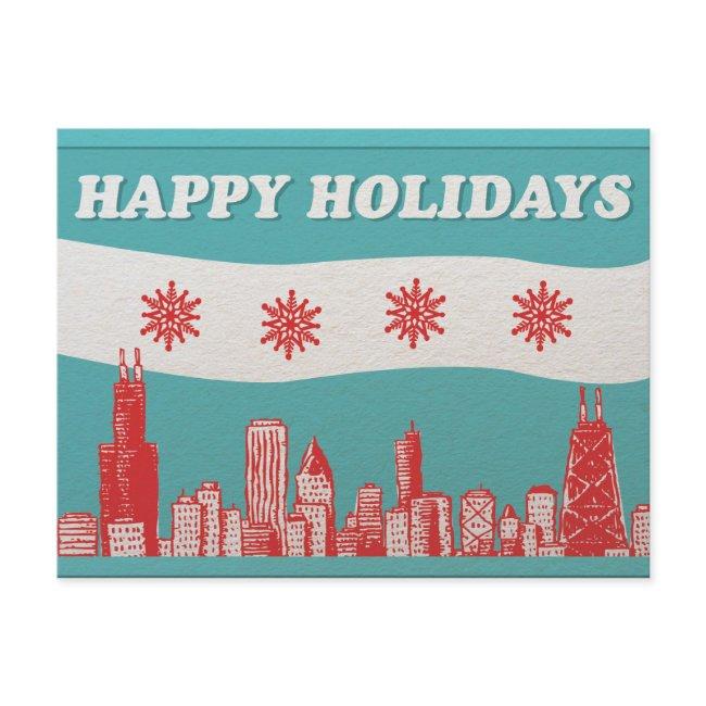Chicago Holiday Post Invitations