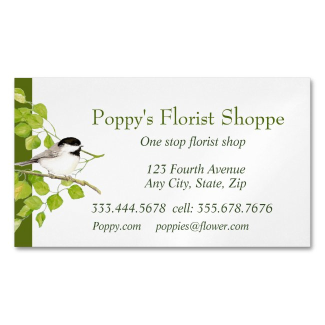 Chickadee Florist Shoppe Flowers Business Invitations