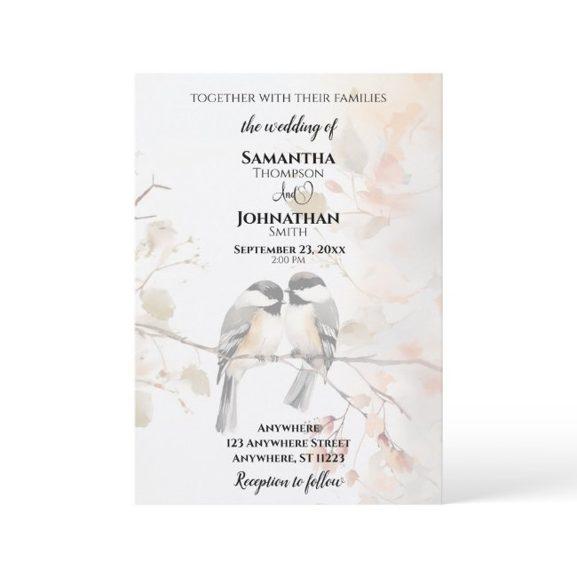 Chickadee Wedding Invitation