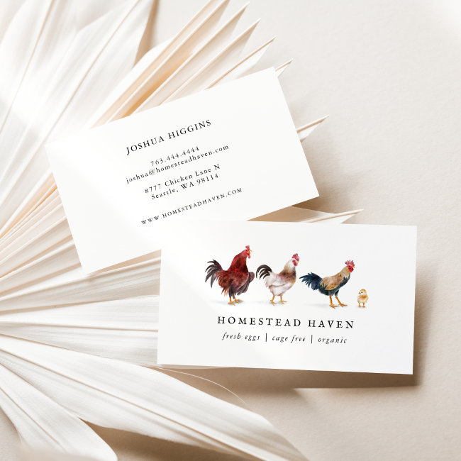 Chicken Farm Business Invitations