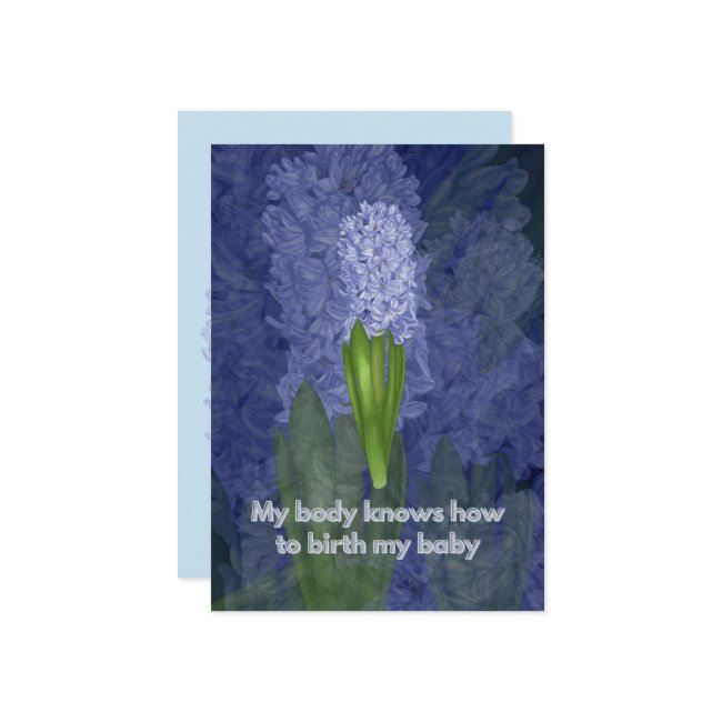 Childbirth Affirmation Invitations With Flowers
