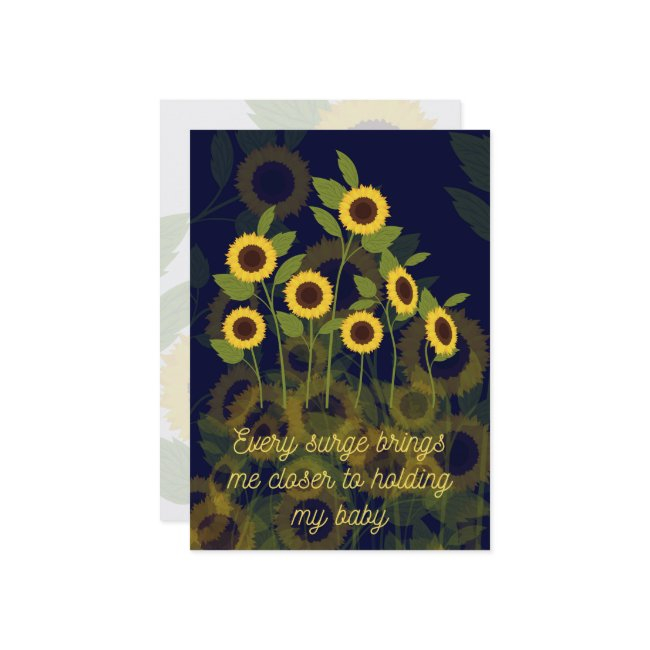 Childbirth Affirmation Invitations With Flowers