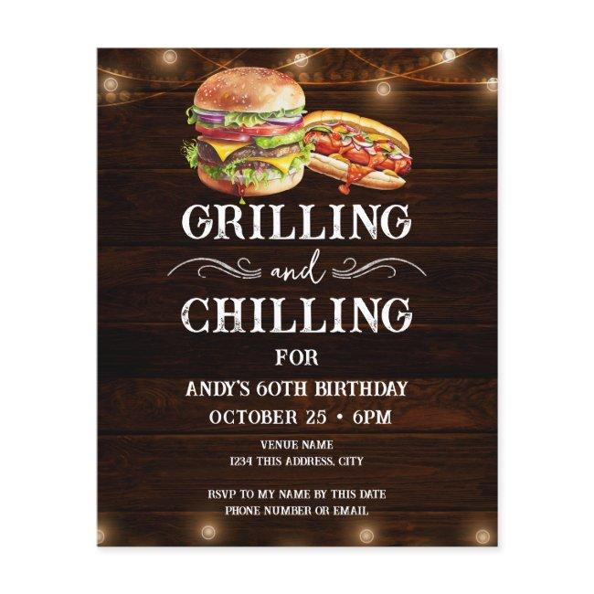 Chilling And Grilling 60th Birthday Invite