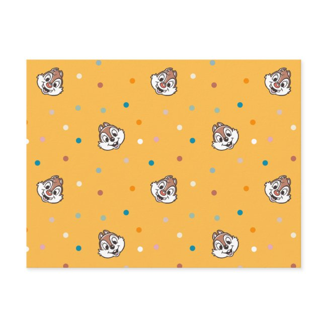 Chip And Dale Polka Dot Pattern Postinvitations