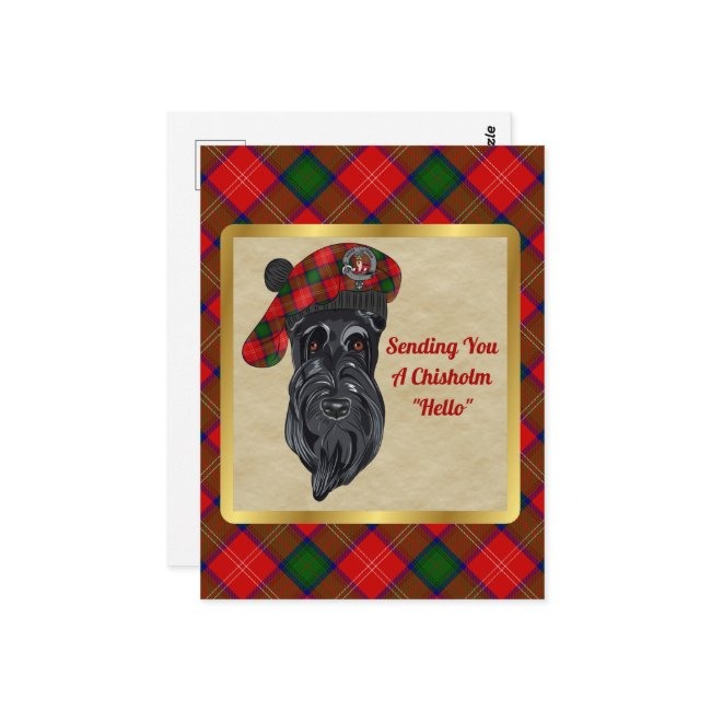Chisholm Clan Badge & Tartan Postinvitations