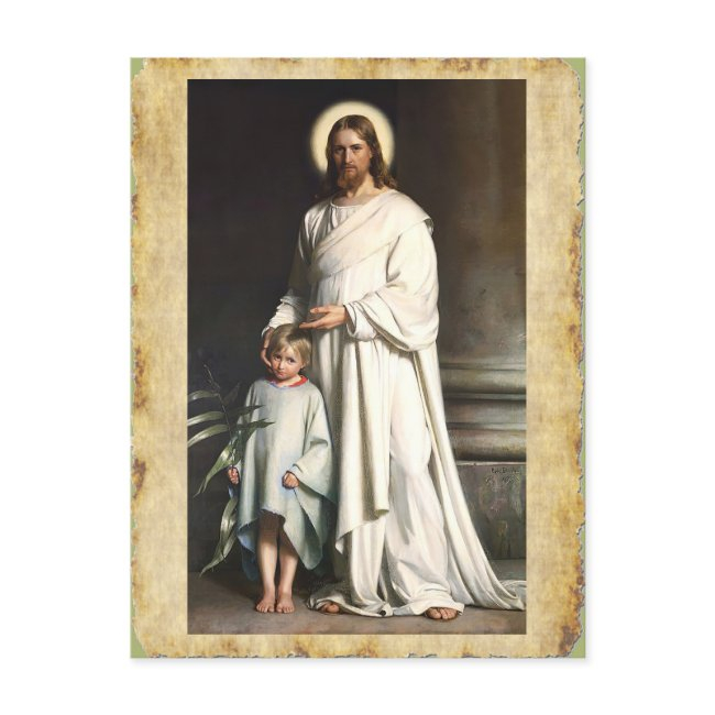 Christ Blessing The Little Child Postinvitations