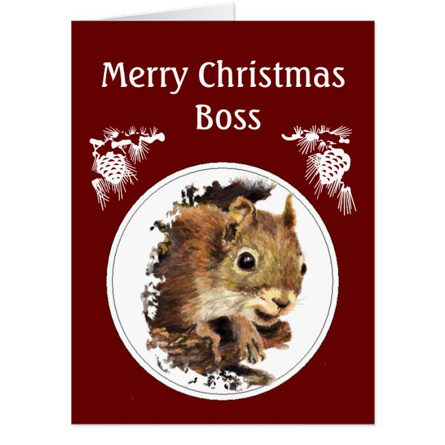 Christmas Boss, From The Bunch Of Nuts -squirrel Invitations