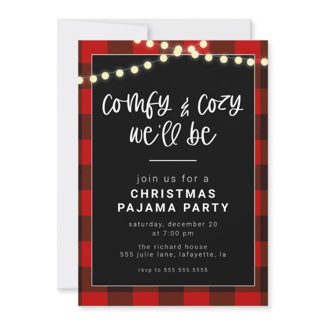 Christmas Pajama Party Invitation