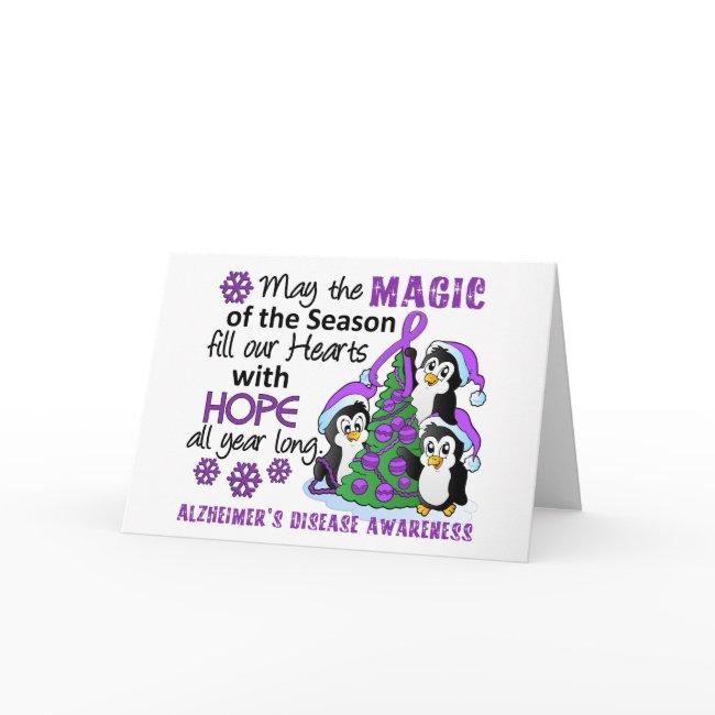 Christmas Penguins Alzheimer's Disease Holiday Invitations