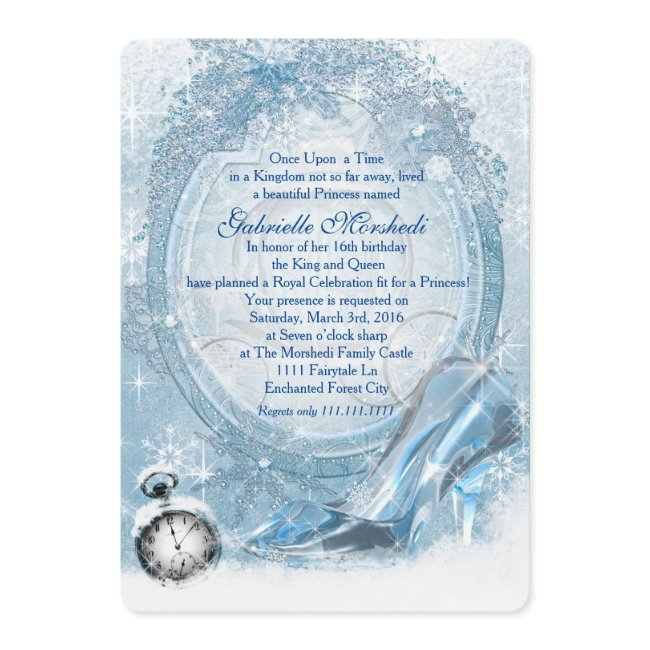 Cinderella Sweet 16 Invitation