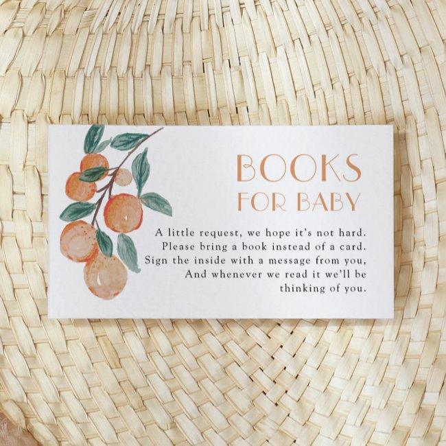 Citrus Oranges Green Baby Shower Books For Baby Enclosure Invitations