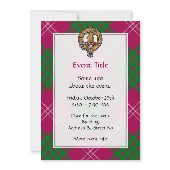 Clan Crawford Crest Invitation