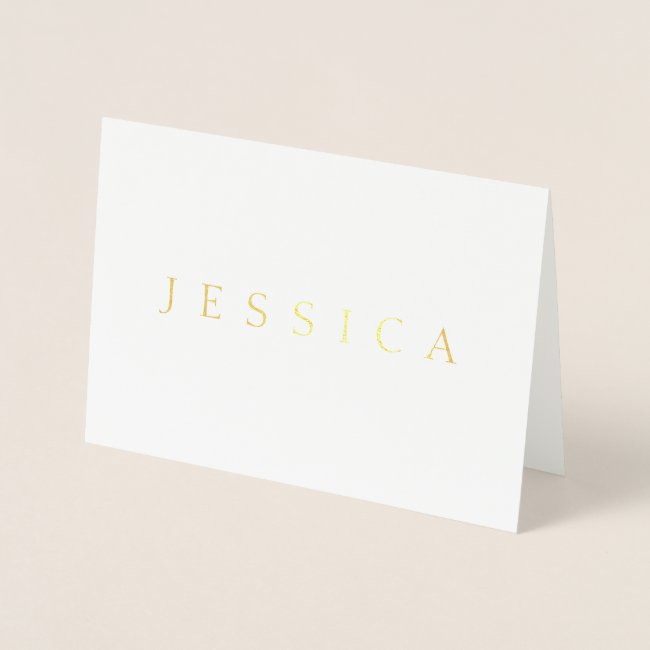 Classic Name (or Word) Foil Invitations