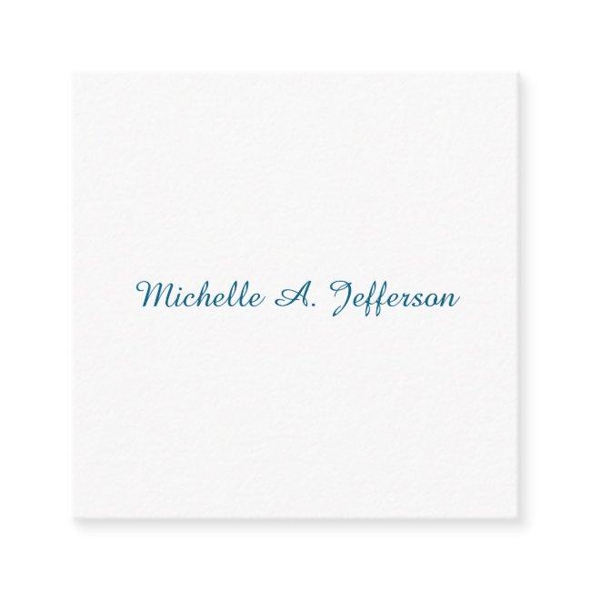 Classical Creative Trendy White Ocean Blue Enclosure Invitations