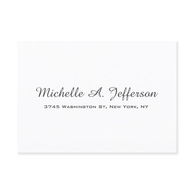 Classical Handwriting Creative Trendy White Enclosure Invitations