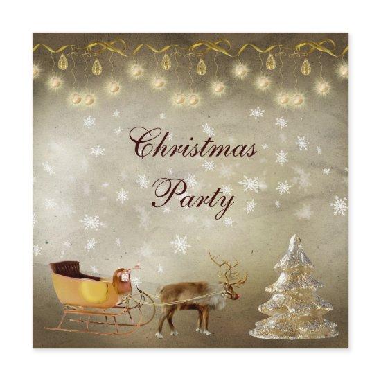 Classy And Sleigh Christmas Party Invitation