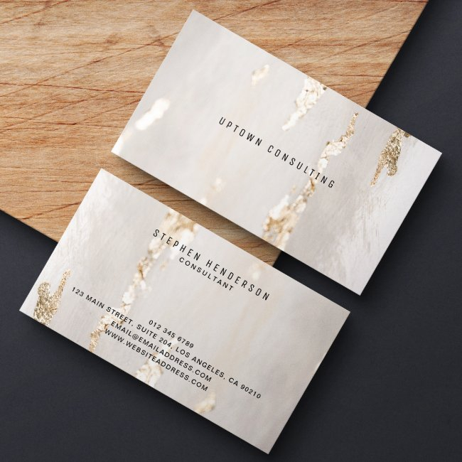 Classy Modern Gold Foil Business Invitations