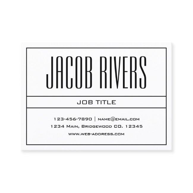 Classy Modern Professional Black & White Business Invitations
