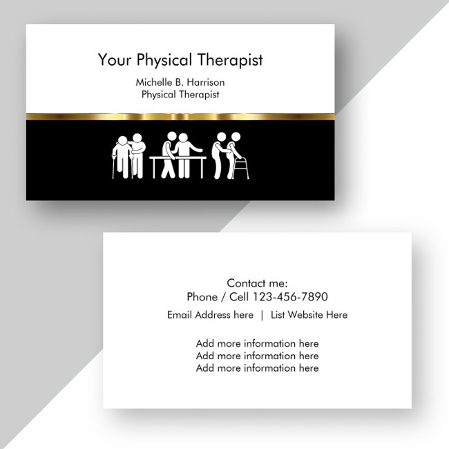 Classy Physical Therapist Design Business Invitations
