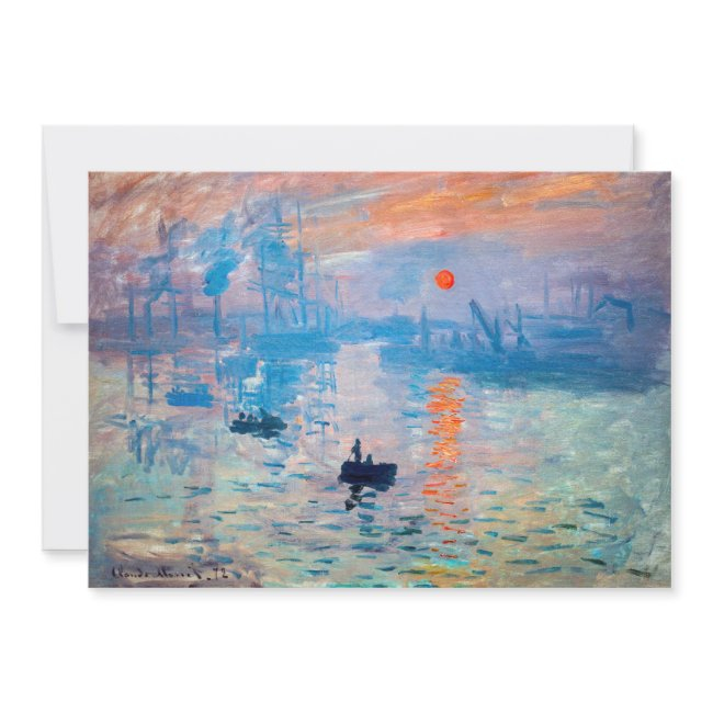 Claude Monet - Impression, Sunrise Invitation