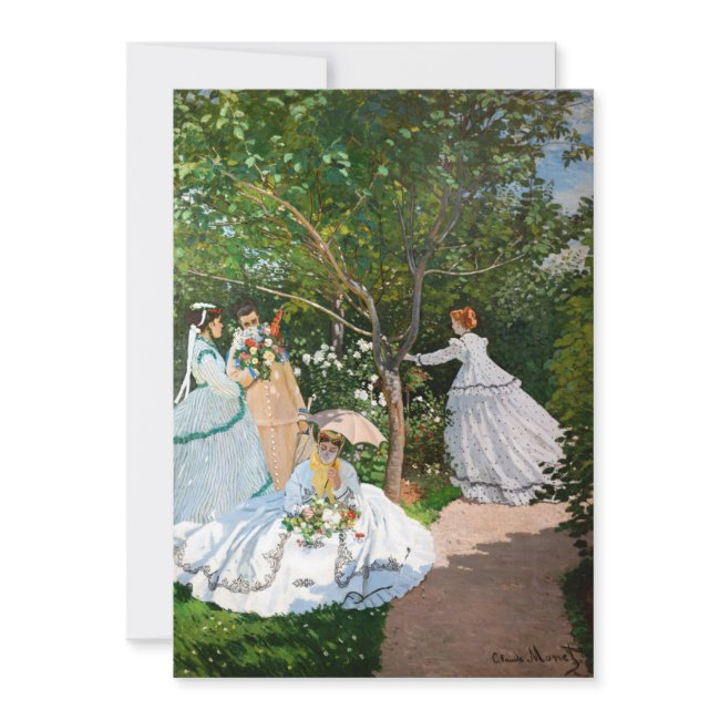 Claude Monet - Women In The Garden Invitation