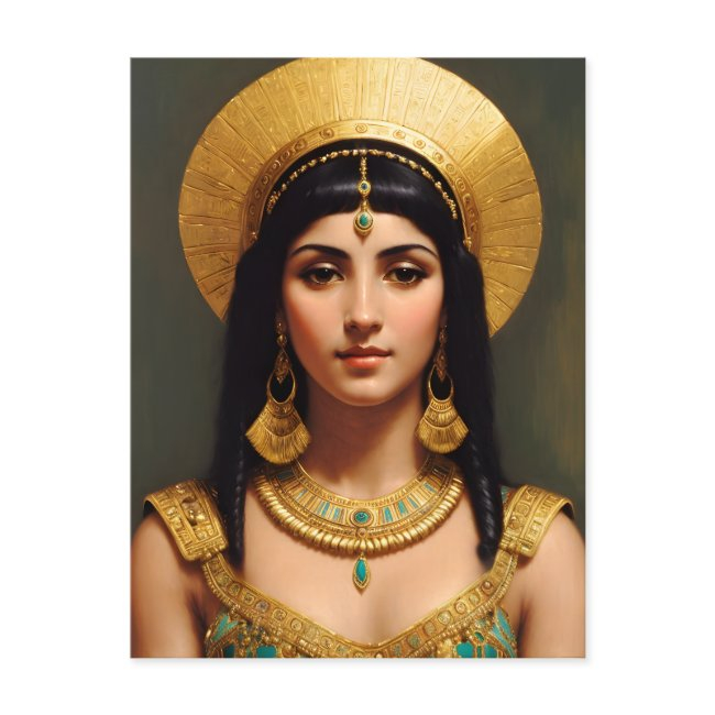 Cleopatra Egyptian Queen Portrait Art Postinvitations
