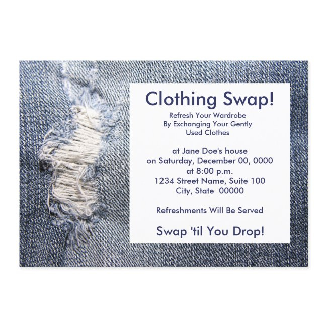 Clothing Swap Invitations