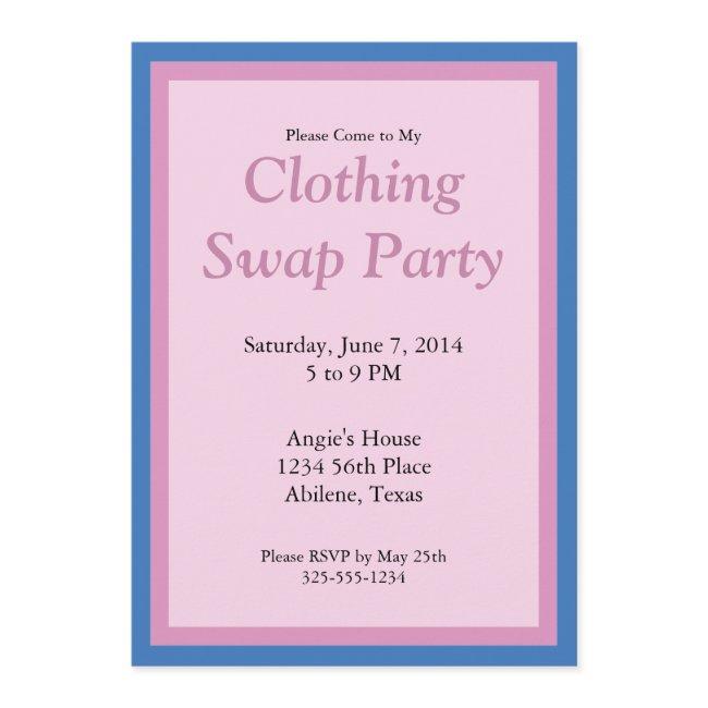 Clothing Swap Party Invitation